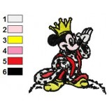 Mickey Mouse King Embroidery Design